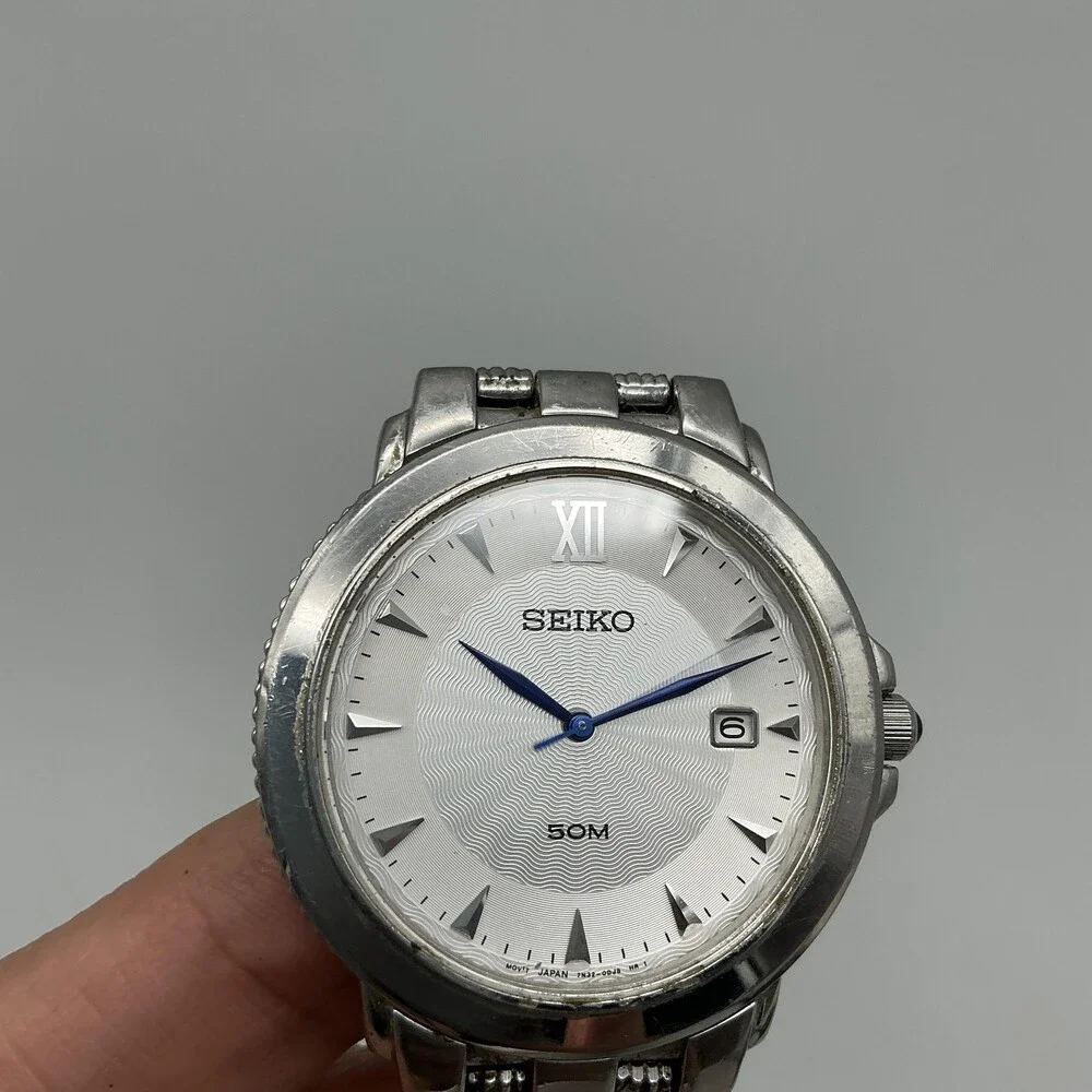 Seiko Le Grand Sport 7N32-0CHO Mens Watch 36mm Stainless Date New Battery 7